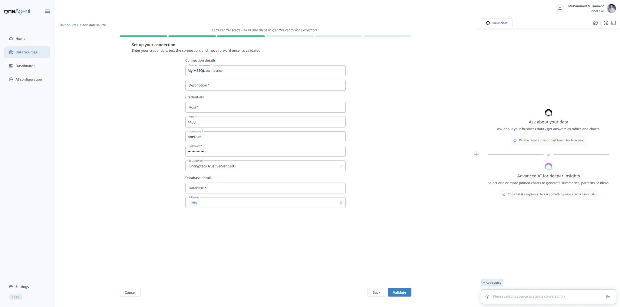 Validate to get it ready